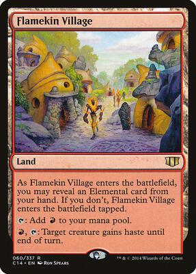 Flamekin Village card from Commander 2014
