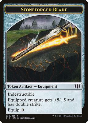 Stoneforged Blade // Germ Double-Sided Token card from Commander 2014
