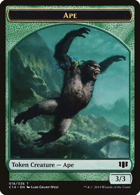 Ape // Zombie (011) Double-Sided Token card from Commander 2014