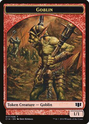 Goblin // Goat Double-Sided Token card from Commander 2014