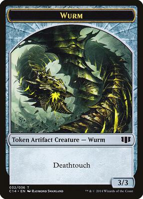 Wurm (032) // Goat Double-sided Token card from Commander 2014