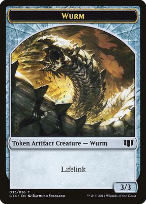 Wurm (033) // Goat Double-sided Token card from Commander 2014