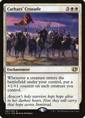 Cathars' Crusade card from Commander 2014