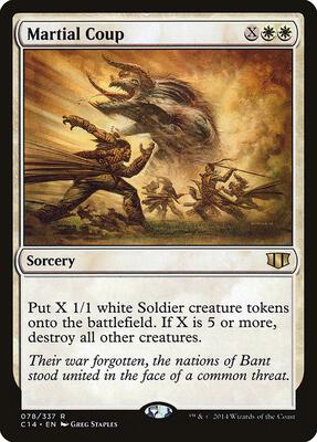 Martial Coup card from Commander 2014