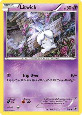 Litwick card from XY - Phantom Forces