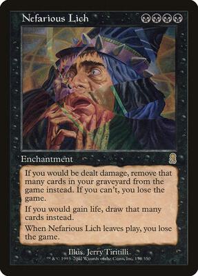 Nefarious Lich card from Odyssey