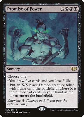 Promise of Power card from Commander 2014