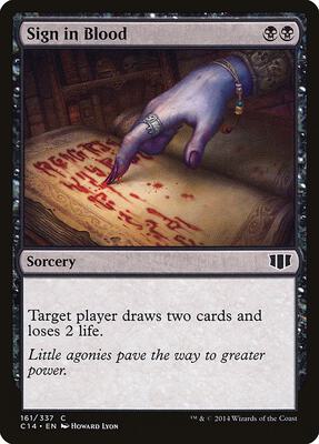Sign in Blood card from Commander 2014