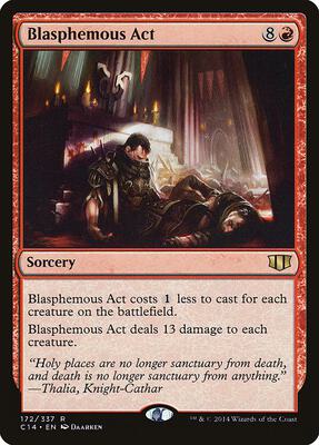 Blasphemous Act card from Commander 2014