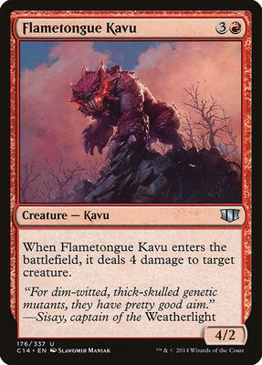Flametongue Kavu card from Commander 2014