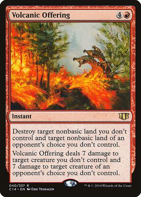 Volcanic Offering card from Commander 2014
