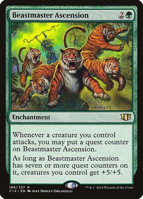 Beastmaster Ascension card from Commander 2014
