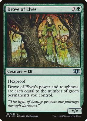 Drove of Elves card from Commander 2014
