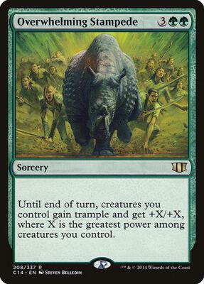 Overwhelming Stampede card from Commander 2014