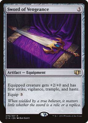 Sword of Vengeance card from Commander 2014