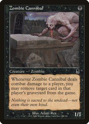 Zombie Cannibal card from Odyssey