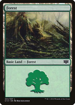 Forest (334) card from Commander 2014
