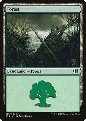 Forest (335) card from Commander 2014