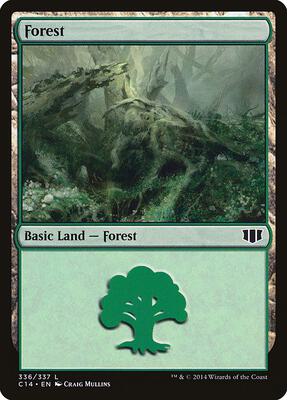 Forest (336) card from Commander 2014