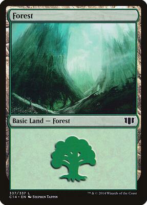 Forest (337) card from Commander 2014