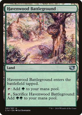 Havenwood Battleground card from Commander 2014