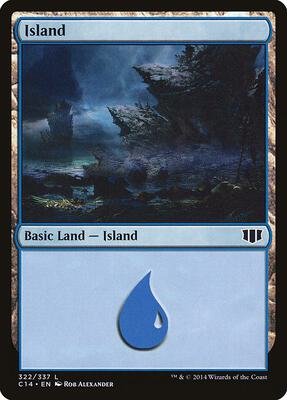 Island (322) card from Commander 2014