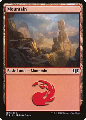 Mountain (330) card from Commander 2014