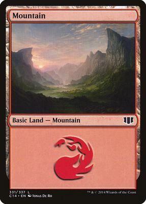Mountain (331) card from Commander 2014
