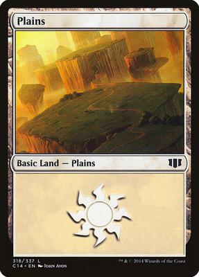 Plains (318) card from Commander 2014