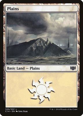 Plains (320) card from Commander 2014