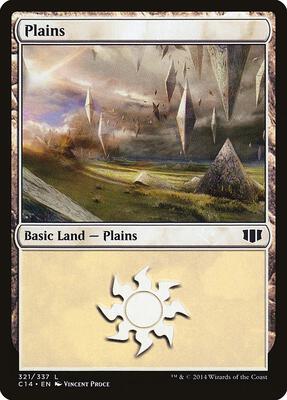 Plains (321) card from Commander 2014