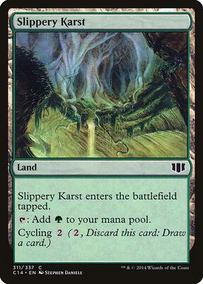 Slippery Karst card from Commander 2014