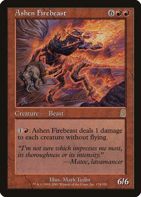 Ashen Firebeast card from Odyssey