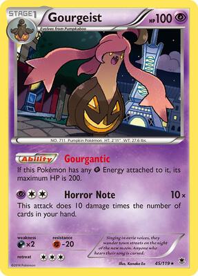Gourgeist card from XY - Phantom Forces