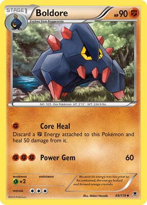 Boldore card from XY - Phantom Forces