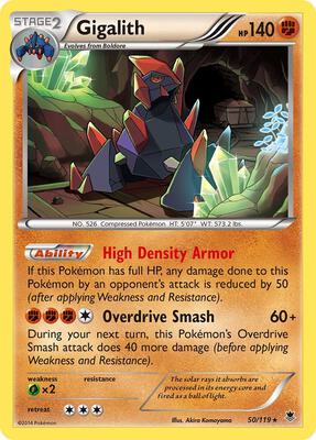 Gigalith card from XY - Phantom Forces