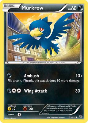 Murkrow card from XY - Phantom Forces
