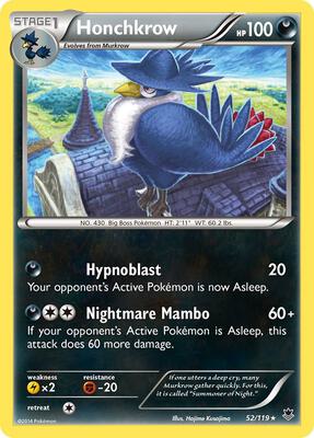 Honchkrow card from XY - Phantom Forces