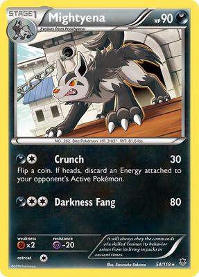 Mightyena card from XY - Phantom Forces