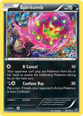 Spiritomb card from XY - Phantom Forces