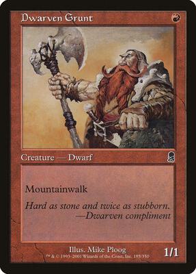 Dwarven Grunt card from Odyssey