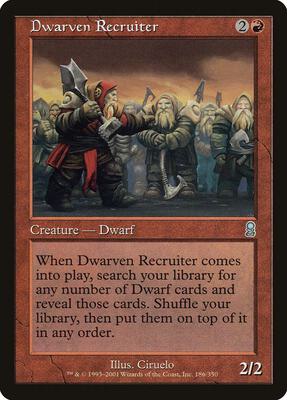 Dwarven Recruiter card from Odyssey