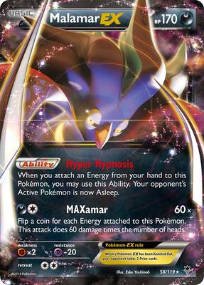 Malamar EX card from XY - Phantom Forces