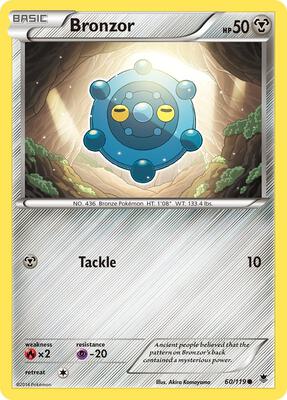 Bronzor card from XY - Phantom Forces