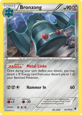 Bronzong card from XY - Phantom Forces