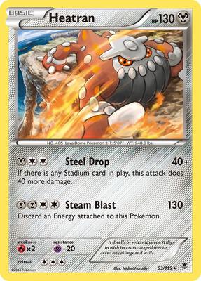 Heatran card from XY - Phantom Forces