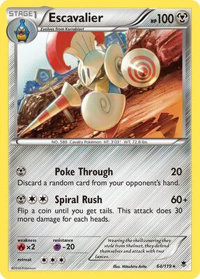 Escavalier card from XY - Phantom Forces