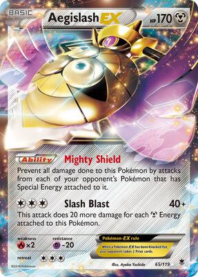 Aegislash EX card from XY - Phantom Forces