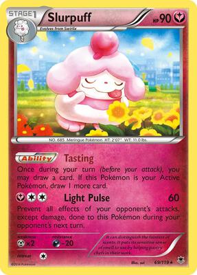 Slurpuff card from XY - Phantom Forces
