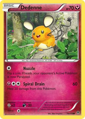 Dedenne card from XY - Phantom Forces